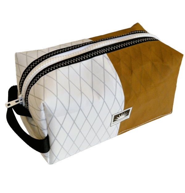 Kulturtasche aus X-Pac High-End-Segeltuch, wasserdicht, mit YKK-Reißverschluss und Trageschlaufe