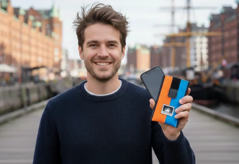 Smartphone-Tasche aus robuster LKW-Plane von Bootsmann