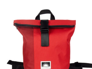 BOOTSMANN-Rucksack aus Canvas in Rot und Dunkelrot, Größe S, freigestellt