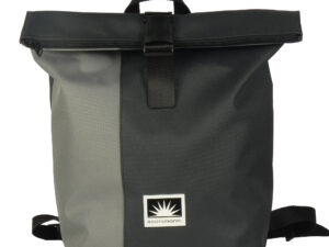 Großer BOOTSMANN-Rucksack aus Canvas in Grau und Anthrazit, freigestellt