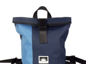 BOOTSMANN-Rucksack aus Canvas in Jeansblau und Navyblau, Größe S, freigestellt