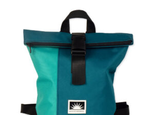 BOOTSMANN-Rucksack aus Canvas in Türkis und Petrol, Größe S, freigestellt