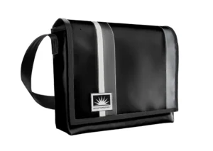 Laptoptasche 15 Zoll aus LKW-Plane in Schwarz, blaugrau, Anthrazit, freigestellt